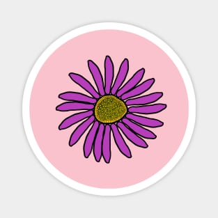 Beautiful, Cute, Pretty, Purple flower design. Magnet